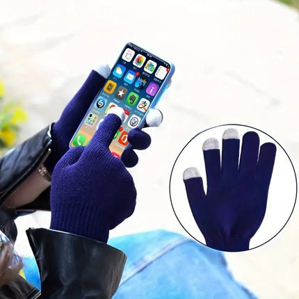 Touchscreen Gloves | Mittens | Touch Tip Gloves | Scandinavian Pattern | Unisex | For Adults | One Size | Green.