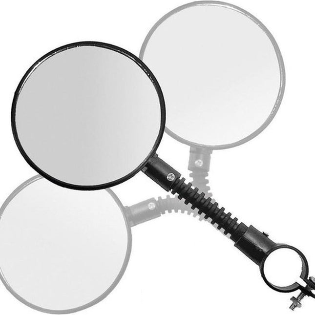 Bicycle mirror - rearview mirror with red reflector