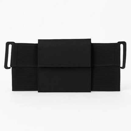 Elastic Sports Smartphone Pouch – Black Body-Hugging Storage Bag for Mobile Phone – Lightweight, Anti-Theft & Comfortable – Velcro Closure.