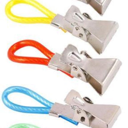 Towel clips - 5 PIECES - Towel hooks - Wall hooks - Tea towel clips - Hooks - Various colors - Hanging hooks - Kitchen hooks - Bathroom hooks - Wall hooks - Clips - Hanging - Towel clips - Stainless steel - Steel hooks - Towel clips.