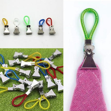 Towel clips - 5 PIECES - Towel hooks - Wall hooks - Tea towel clips - Hooks - Various colors - Hanging hooks - Kitchen hooks - Bathroom hooks - Wall hooks - Clips - Hanging - Towel clips - Stainless steel - Steel hooks - Towel clips.