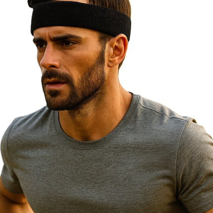 Headband | Headband | Sweatband | Sweatbands | Head | Sports band | Black.