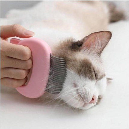 Cat Brush | Cat Comb | Lice Brush | Lice Comb | Elastic Teeth | Detangling Comb | Detangle & Remove Cat Hair | Pink.