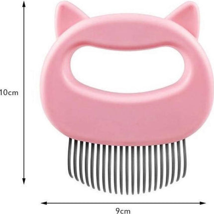 Cat Brush | Cat Comb | Lice Brush | Lice Comb | Elastic Teeth | Detangling Comb | Detangle & Remove Cat Hair | Pink.