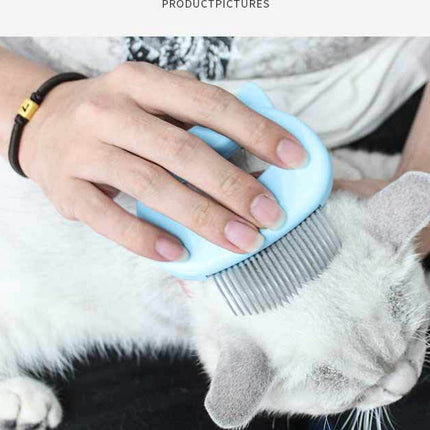 Cat Brush | Cat Comb | Lice Brush | Lice Comb | Elastic Teeth | Detangling Comb | Detangle & Remove Cat Hair | Pink.