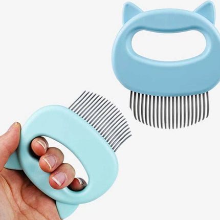Cat Brush | Cat Comb | Lice Brush | Lice Comb | Elastic Teeth | Detangling Comb | Detangle & Remove Cat Hair | Pink.