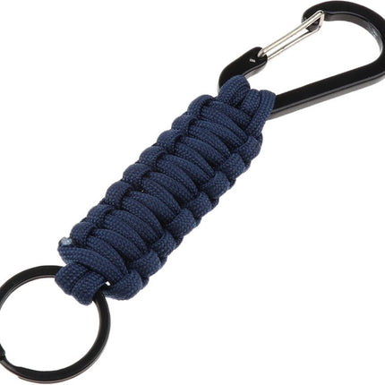 Paracord Survival Keychain with Carabiner | Emergency Kit | Extra Strong | Blue.