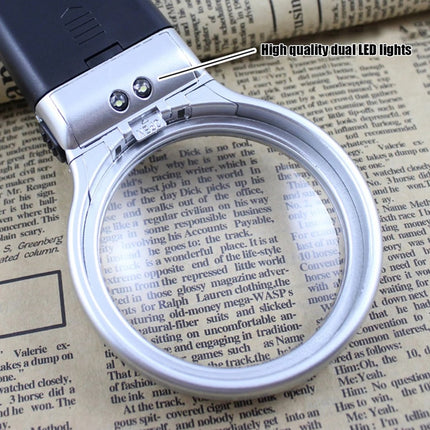Foldable Magnifying Glass With 2x LED Lighting | Handheld Magnifying Glass | Magnifying Glass | Reading Magnifying Glass | Insect Magnifying Glass | Hobby Magnifying Glass.