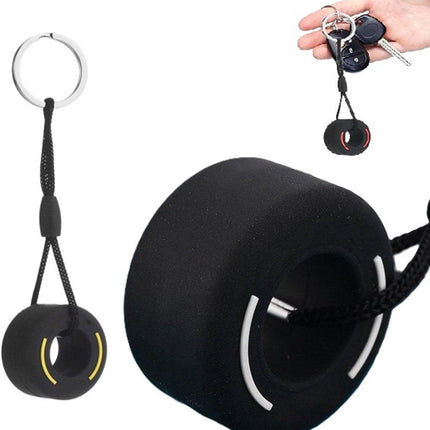 Racing Tire Keychain | Car Tire Key Holder | Racing Tire Keychain | Universal | Car Accessories | Black/White.
