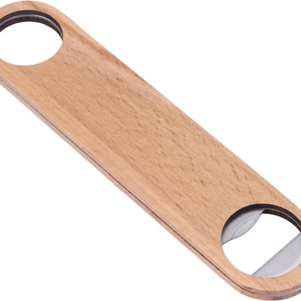 Luxury Wooden Bottle Opener | Beer Opener | Bottle Opener | Bar Accessories | With Hanging Loop | Wood/Stainless Steel | 18 x 5 CM.