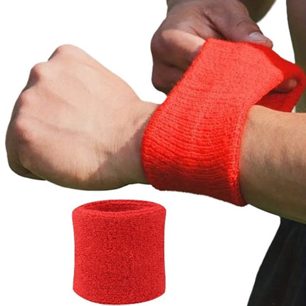 Wristband | Sweatband | Sports Wristband | Sports Band | 1 Piece | 8 x 8 CM | Red.