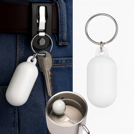 Floating Keychain I ABS I Bumper I Key Driver I Floating I Oval I White.