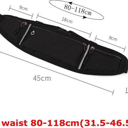 Waist Bag | Running Belt | With Phone Holder | With Smartphone Holder | Reflective | Running Bag | Blue.
