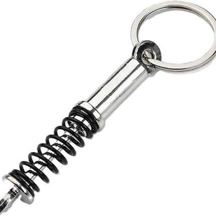 Car Shock Absorber Keychain | Car Key Holder | Shock Absorber Spring Keychain | Universal | Car Accessories | Black.
