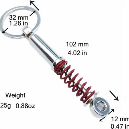 Car Shock Absorber Keychain | Car Key Holder | Shock Absorber Spring Keychain | Universal | Car Accessories | Black.