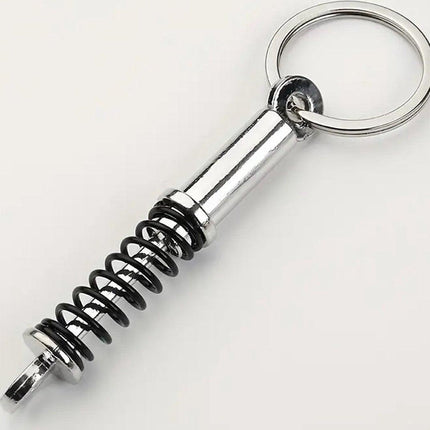 Car Shock Absorber Keychain | Car Key Holder | Shock Absorber Spring Keychain | Universal | Car Accessories | Black.