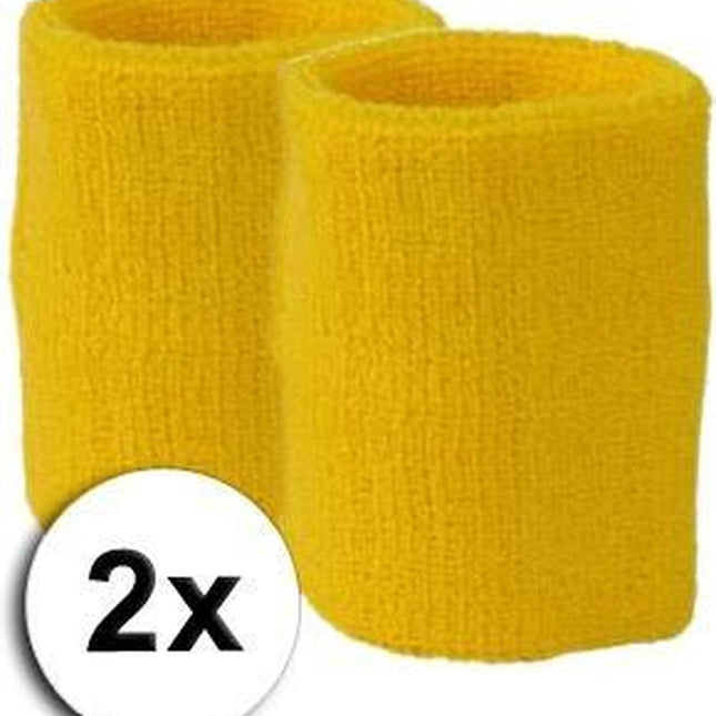 Gold wrist sweatbands 2 pieces