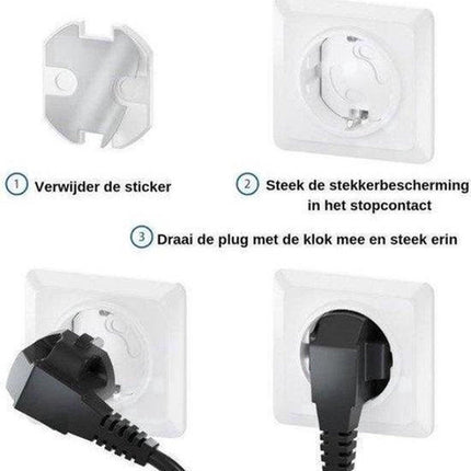Socket Security for Children | Self-Adhesive Socket Protection Safety Lock Socket | Child Lock Socket | 4 Pieces.