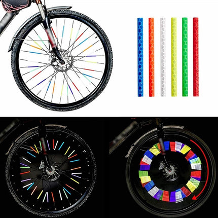 Spoke Bicycle Reflectors Bicycle Wheel 12 Pieces | Spoke Reflectors | Wheel Reflectors | Glow In The Dark | Yellow.
