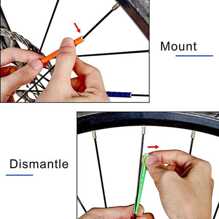 Spoke Bicycle Reflectors Bicycle Wheel 12 Pieces | Spoke Reflectors | Wheel Reflectors | Glow In The Dark | Yellow.