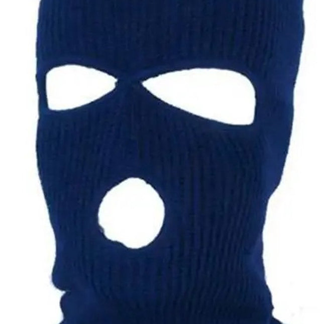 Three-Hole Balaclava | Facemask | Ski Hat | Bivouac | Winter Sports | Motorcycle/Skipper/Cycling Hat | Universal / One Size | Navy Blue.