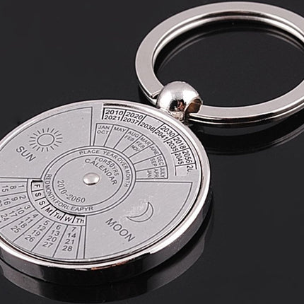 Keychain - New - Hot Sale - 2010 to 2060 - 50 Years - 'Everlasting' Calendar - Calendar - Unisex Keychain - Metal Car Keychain - Ring - Gift - Outdoor - Camping.