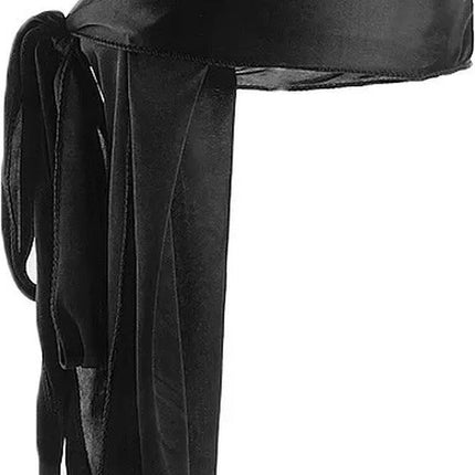 Durag Bandana | Silky Soft | Headscarf | Headband | Hairnet | Unisex | Black.