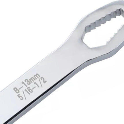 Wrench I Universal ring spanner 8-22 MM I Wrench I Adjustable I Silver.