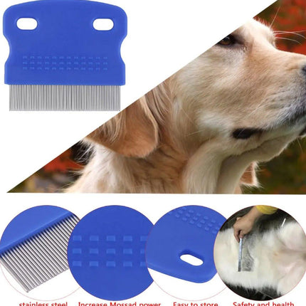 Lice Comb | Lice Brush | Flea Comb | Nits Comb | Lice Remover | Stainless Steel Brushes | Plastic Barrel | Fine | Random Color.