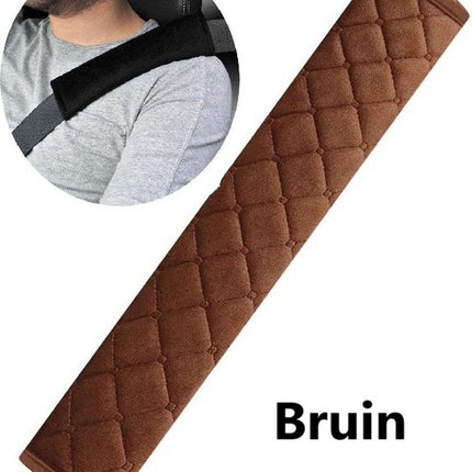 Luxury Car Seatbelt Cover | Seatbelt Protector | Seatbelt Cushion | Car Safety | Safety Belt Cushion Pads | Brown.