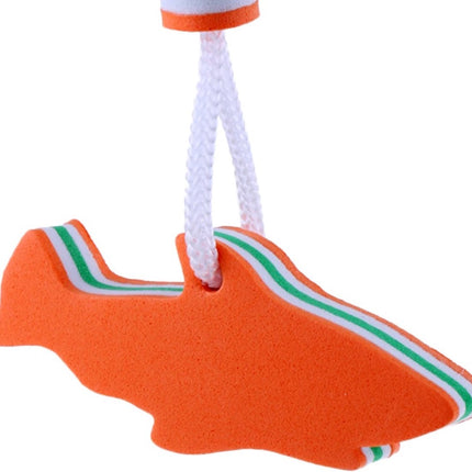 Floating Shark Keychain | For Large Keyring | EVA Foam | Foam | Key Float | Orange.