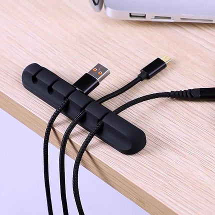 Self-Adhesive Cable Holder | Cable Organizer | Cable Clips | Self-Adhesive Cable Clips | Cable Clamp | Cable Holder | For 5 Cables | Gray.