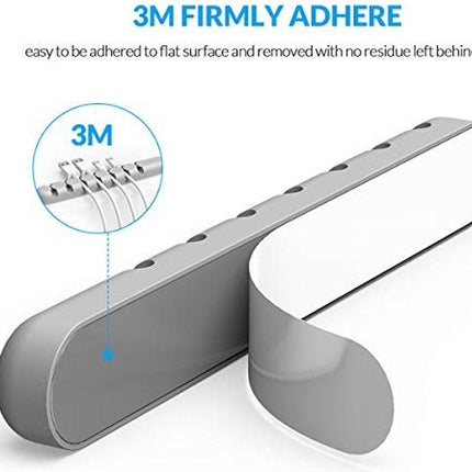 Self-Adhesive Cable Holder | Cable Organizer | Cable Clips | Self-Adhesive Cable Clips | Cable Clamp | Cable Holder | For 5 Cables | Gray.