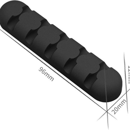 Self-Adhesive Cable Holder | Cable Organizer | Cable Clips | Self-Adhesive Cable Clips | Cable Clamp | Cable Holder | For 5 Cables | Gray.