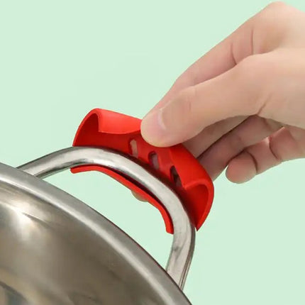 2-Piece Silicone Pot Handle Grips | Prevents Hands from Burning | Heat Resistant and Wear Resistant | Pot Lid Grip | Pan Grip | Extra Grip | Grey.