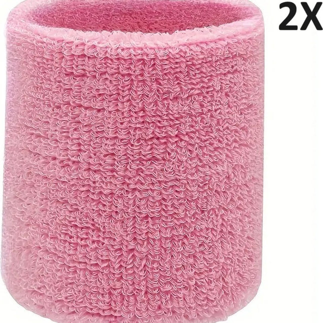 Wristbands Set of 2 | Sweatband | Sweatbands | Wrist | Sports Bands | 1 Piece | 8 x 8 CM | Light Pink