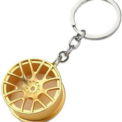 Rim Keychain | Car Key Holder | Rim Keychain | Universal | Car Accessories | Gold.