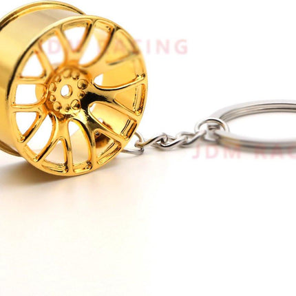 Rim Keychain | Car Key Holder | Rim Keychain | Universal | Car Accessories | Gold.