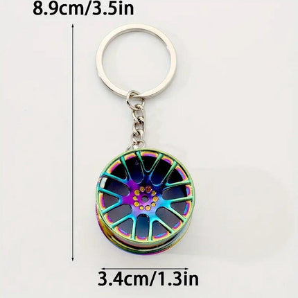Rim Keychain | Car Key Holder | Rim Keychain | Universal | Car Accessories | Gold.
