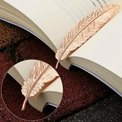 Feather Shaped Bookmark | Bookmark | Bookmark | Metal | 11.4 cm | Silver.