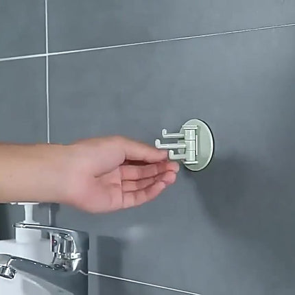 Self-Adhesive Wall Hooks | Towel Hook | Cutlery Hook | Towel Holder | Swivel Hook | 4 Piece | Beige.