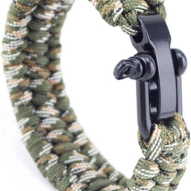 Paracord Survival Bracelet I Paracord Survival Bracelet I Extra Strong I Camouflage.