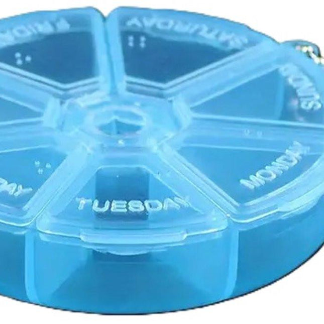Pill box | Pill box | Medicine box | Tablet dispenser | Pill box | 7 days | Blue.