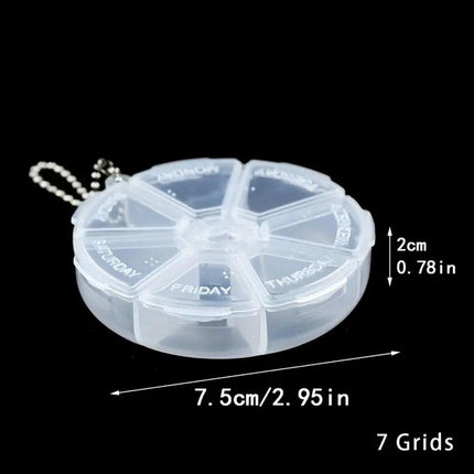 Pill box | Pill box | Medicine box | Tablet dispenser | Pill box | 7 days | Blue.