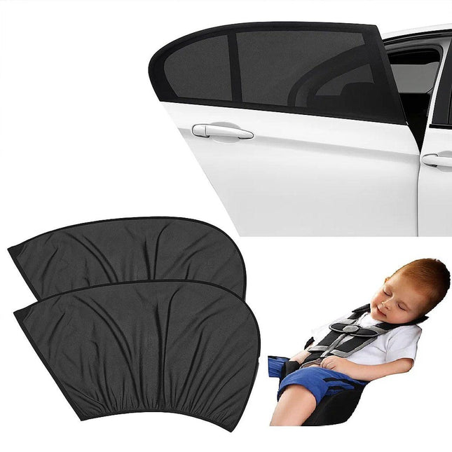 2 Pieces Car Sunshade | Car Sunshade | UV Protection SPF 30 | Rear Window Screen Sun Protection | Sunshade | Black.