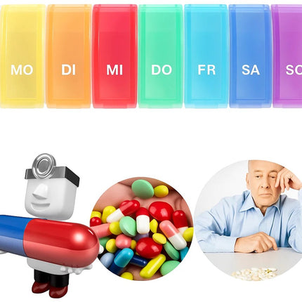 Pill Box | Pill Box | Medicine Box | Pill Box | 7 Days | 1 Week | Monday to Sunday | Multicolor.
