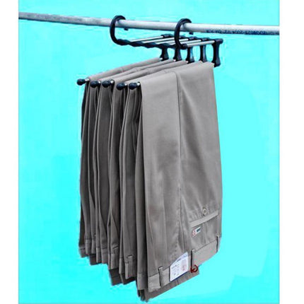 Trouser hanger Clothes hanger - Clothes rail - Trouser hanger Clothes hanger - Metal trouser rail - 5 garments.