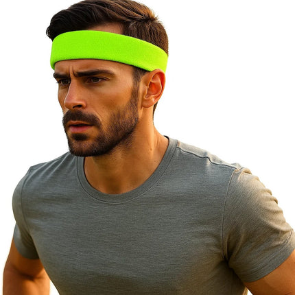 Headband | Headband | Sweatband | Sweatbands | Head | Sports band | Neon Green.