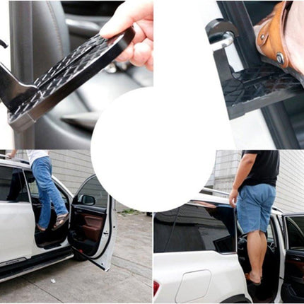 Car Roof Box Step | Door Step | Bike Carrier | Roof Rack | Includes Safety Hammer | Universal | Aluminum | Black.