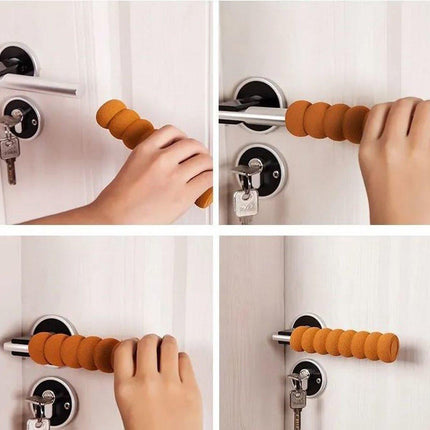 Foam Door Stopper | Wall Protector | Door Protection | Door Handle Protective Cover | Baby and Child Door Protector | Brown.